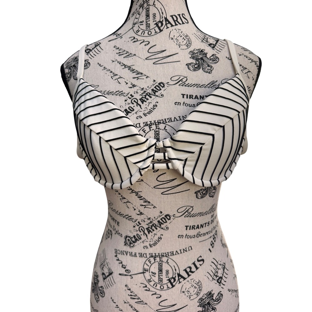 Mynah Striped Underwire Bikini Swim Top